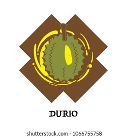 fruit durio graphic element design key visual icon symbol 