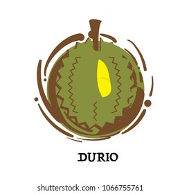 fruit durio graphic element design key visual icon symbol 