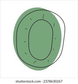 Fruit elements. Hand drawn vector illustration.