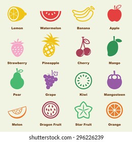 fruit elements, vector infographic icons