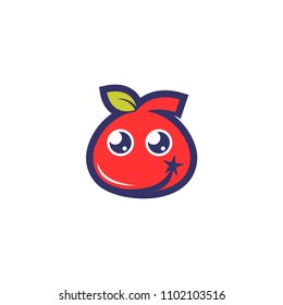 fruit emoji logo template