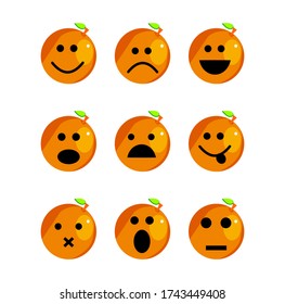 Fruit emoticon illustration vector design
