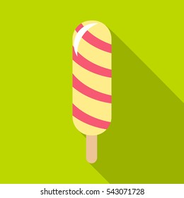 Fruit eskimo icon. Flat illustration of fruit eskimo vector icon for web