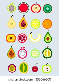 fruit and exotic fruit set