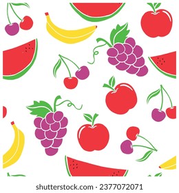 tela frutal Ilustración de arte vectorial 