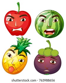 Fruit with faces