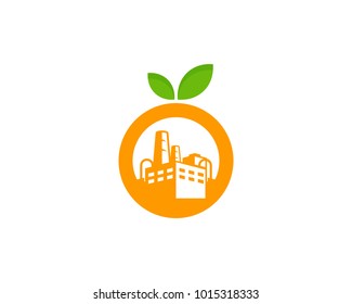 Fruit Factory Icon Logo Design Element