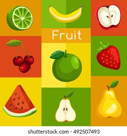Fruit Festival : Fruit Elements : Vector Illustration