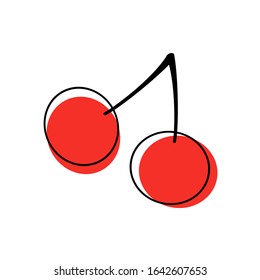 Fruit flat design color bleed