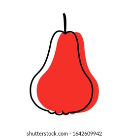 Fruit flat design color bleed