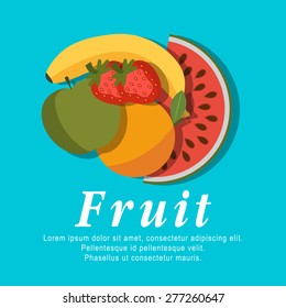 fruit flat design illustration concepts