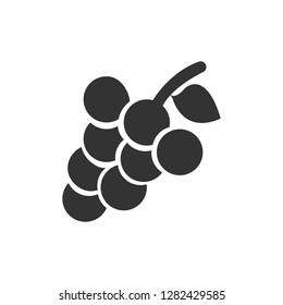 Fruit flat icon grape vector.