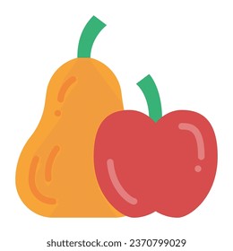 fruit flat icon,vector and illustration
