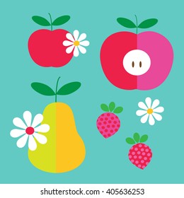 fruit flowers and strawberries