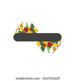 fruit, food concept, vector illustration.