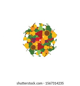 fruit, food concept, vector illustration.
