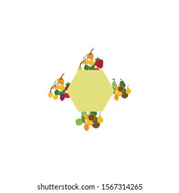 fruit, food concept, vector illustration.