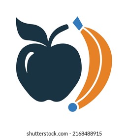 Fruit, food icon. Simple editable vector design isolated on a white background.