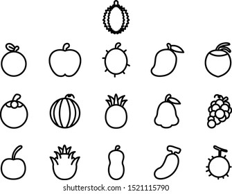 Fruit and food outline icon