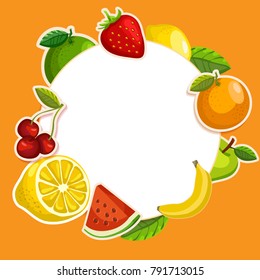 fruit food poster design in vector format.