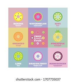 Fruit Food Set Cute Cute