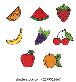 fruit food vector illustration fresh summer