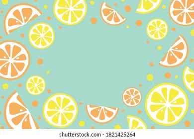 Fruit Frame Summer Background Concept Vector Stock Vector (Royalty Free ...