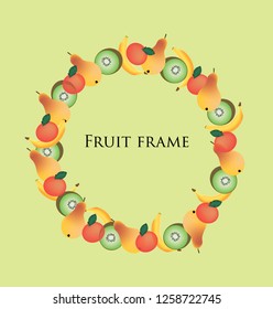 Fruit frame vector illustration
