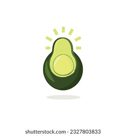 Fruit fresh avocado logo design vector graphic symbol icon sign illustration