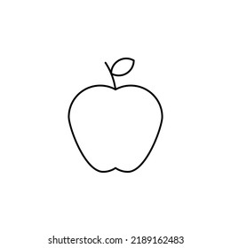 Plantilla De Logotipo De Ilustración De Icono De Línea Delgada Fruta, Fresca Y Sana. Idóneo Para Muchos Fines.