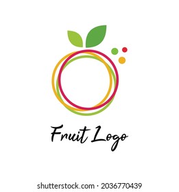 Fruit Fresh Modern Logo Design Illustration