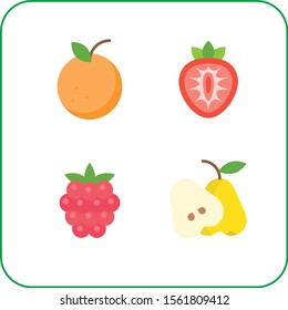fruit fresh natural vector icon