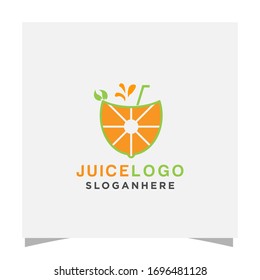 fruit fresh orange juice vector logo design