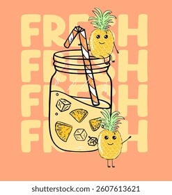 FRUIT FRESH AND SWEET PINEAPPLE JUICE 