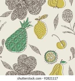 fruit garden. seamless pattern