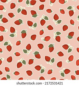 Fruit Garden seamless pattern, hand drawn vector branch with fruits, flowers and leaves digital paper, repeating background for fabric, textile, wallpaper, stationery