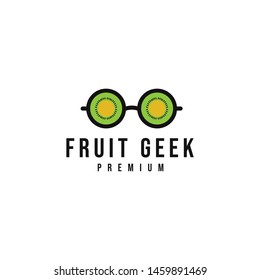fruit geek logo design template