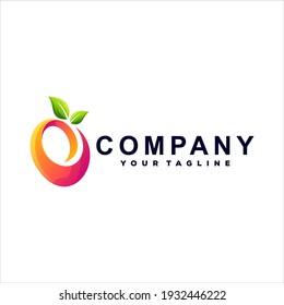 Fruit Gradient Color Logo Design