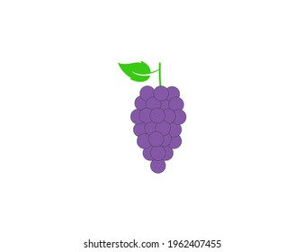 Fruit, grapes icon on white background. Vector illustration.