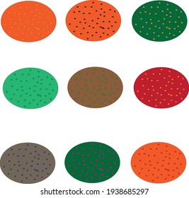 Iconos de diseño gráfico de frutas.