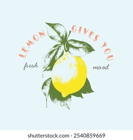 Fruchtgrafiken , Zitronen-Bio-Früchte, natürlich frisch , Von Italien bis Paris , Mädchen Grafik-T-Print-Design, Frauen Vektorgrafik-Design, Lebensmittel Mode trendige Grafiken für T-Shirt-Design