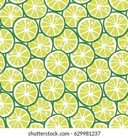 fruit green lime citrus tropical summer pattern seamless vector