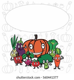 Fruit Greeting Card Vector illustration and Background.
