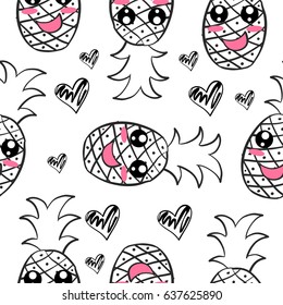 Fruit hand draw of doodle style