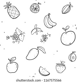 fruit hand drawn
