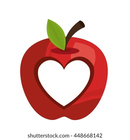 Fruit healthy food isolated flt icon, vector illustration graphic design.