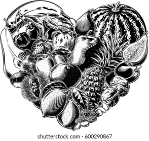 Fruit heart healthy food.