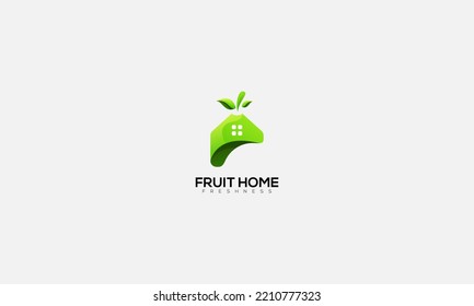 Fruit home logo Design template illustration