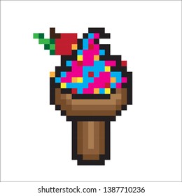 fruit ice cream cones set
