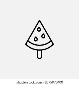 Fruit ice cream line icon, vector, illustration, logo template. Suitable for many purposes.